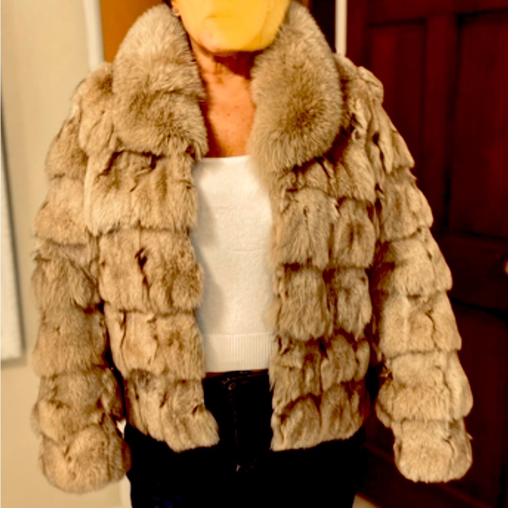 Authentic fox fur jacket